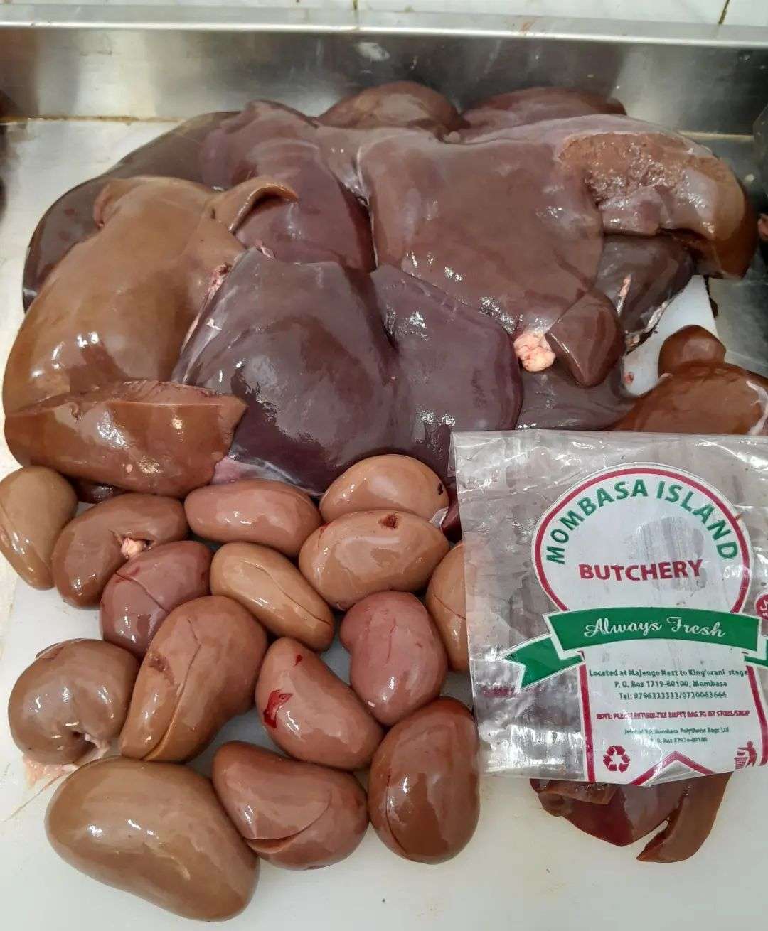 fresh halal certified liver and kidneys by mombasa trusted certified halal buthery