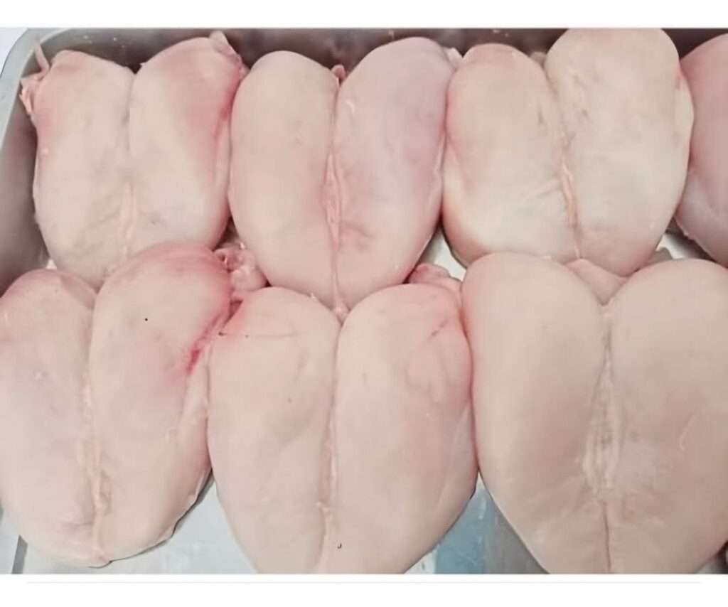 Fresh boneless halal chicken cuts prepared hygienically in Mombasa butchery